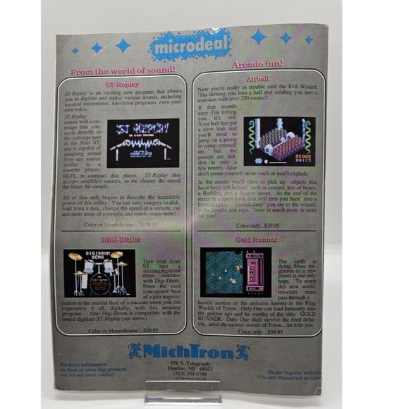 3 for 20 $ Vintage ANTIC ATARI MAGAZINE OCT 1987 VOL 6 NO 6  Football Predictor - Picture 2 of 6